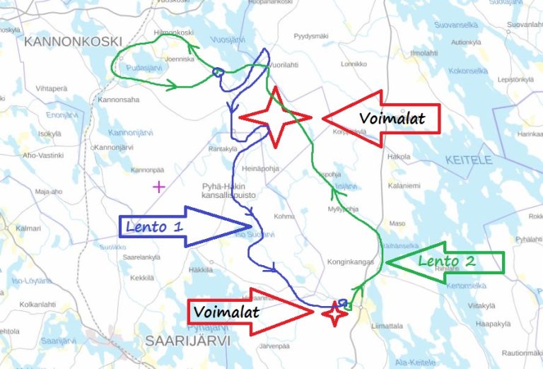 Lentokuvat Konginkankaan Liimattalaan ja Kannonkoskelle mahdollisesti rakennettavien tuulipuistojen alueilta. Osa-1